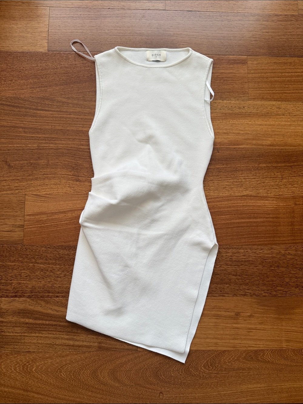 DISSH White Sleeveless Mini Sheath Dress